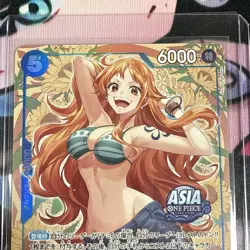 2025 One Piece NAMI #P-112 Promo Cards Mini-Tin Pack Set Vol 2 Asia Game Stamp - Image 5