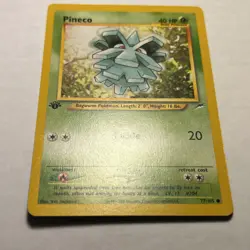 Pineco 77/105 1st Edition Neo Destiny Pokemon TCG Vintage WOTC Card NM - Image 4