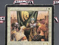 MTG Oath of Lieges- DAMAGED -Exodus Magic the Gathering Card #011 - Image 3