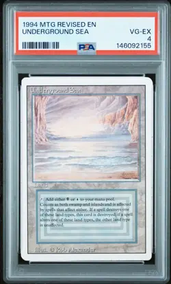 1994 MAGIC THE GATHERING REVISED EDITION UNDERGROUND SEA PSA 4 - Image 1