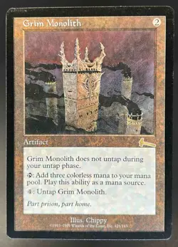 1999 Magic MTG Urza's Legacy Grim Monolith #126 - Image 1