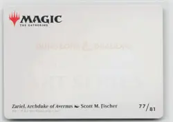 MTG D&D Forgotten Realms Art Series Zariel, Archduke Of Avernus x1 NM 77/81 - Image 2
