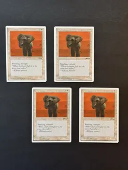 *** War Elephant *** x4 Chronicles NM+ NEVER PLAYED MtG Magic VINTAGE FAST SHIP - Image 1