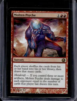 2010 Magic MTG Scars of Mirrodin Molten Psyche #98 - Image 1