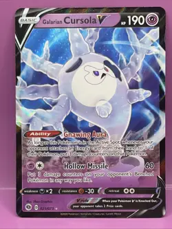 Galarian Cursola V 21/73 Champions Path Pokemon Card - Image 1