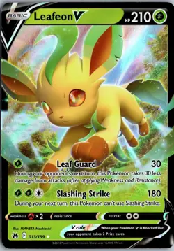Leafeon V Ultra Rare Crown Zenith 013/159 NM Pokemon - Image 1