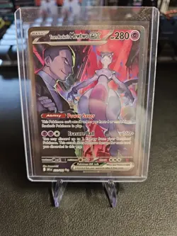 Pokemon TCG Destined Rivals Team Rockets Mewtwo EX Card 231/182 - Image 1