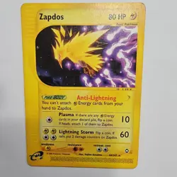 Pokemon Zapdos 80HP Rare Aquapolis 044/147 Basic Regular 2002 TCG Card - Image 1