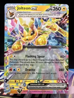 Pokemon TCG Jolteon EX Prismatic Evolutions Holo Double Rare Card 030/131 - Image 1