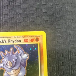 Pokemon TCG Brock's Rhydon Gym Heroes 2/132 Holo Unlimited Rare #2 - Image 3