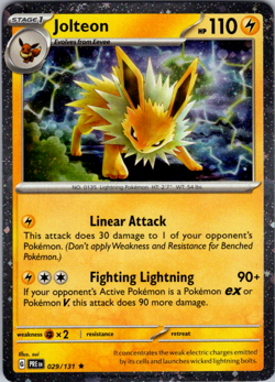 Pokemon - Prismatic Evolutions Cosmos Holo Jolteon 029/131 NM - Image 1