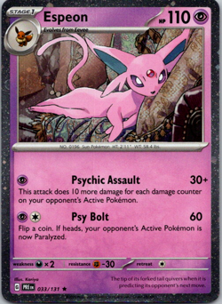 Espeon 033/131 Cosmo Holo Promo Prismatic Evolutions Costco Tin Pokemon TCG NM - Image 1