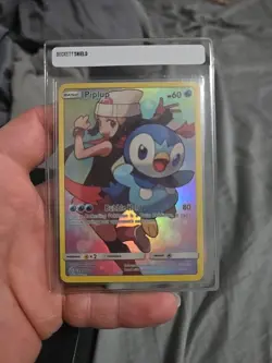 Pokemon Piplup (Secret) NM 1st Edition Normal SM - Cosmic Eclipse - Image 2