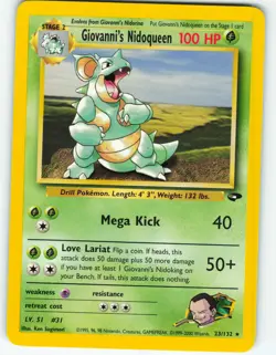 Giovanni's Nidoqueen - 23/132 Gym Challenge - Pokemon TCG - 2000 - Image 1