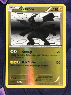 Zekrom 47/114 - Reverse Holo Rare 2011 Pokemon TCG Black & White Pokemon — NM LP - Image 1