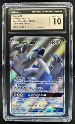 2018 Pokemon SM Lost Thunder Lugia #207/214 CGC 10 - Image 1