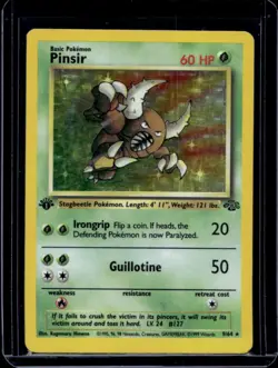 1999 Pokemon Jungle 1st Edition Pinsir #9/64 - Image 1