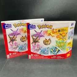 Lot of (2) MEGA Pokemon Eevee Evolution Construction Set 470pcs - Image 1