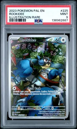 2023 POKEMON PAL EN-PALDEA EVOLVED ILLUSTRATION RARE #225 ROOKIDEE PSA 9 - Image 1