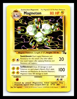 💥 Magneton | Pokemon TCG 1999 | (Fossil Set) Non Holo Vintage # 26/62 - Image 1