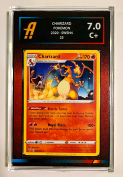 Pokemon Card Charizard Vivid Voltage Graded Ambr 7.0 Red to Black Fade - Image 1