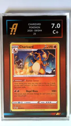 Pokemon Card Charizard Vivid Voltage Graded Ambr 7.0 Red to Black Fade - Image 3