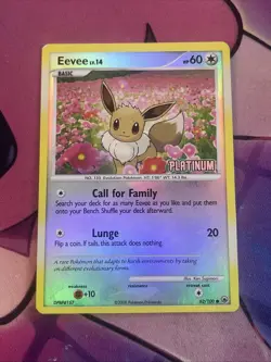 Pokemon - Eevee - 62/100 Burger King Promo Reverse Holo - Platinum Stamped - Image 1