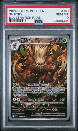 2024 POKEMON TEF EN-TEMPORAL FORCES ILLUSTRATION RARE #163 SHIFTRY PSA 10 - Image 1