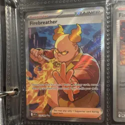Pokemon Firebreather 119/094 Me02 Phantasmal Flames Trainer Ultra Rare Full Art… - Image 1