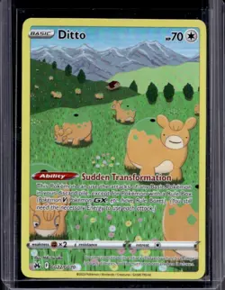2023 Pokemon SWSH Crown Zenith Ditto Galarian Gallery Full Art Rare #GG22/GG70 - Image 1