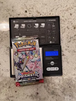VERY HEAVY!! (22.54g) Pokemon Prismatic Evolutions– Factory Sealed Booster Pack! - Image 1