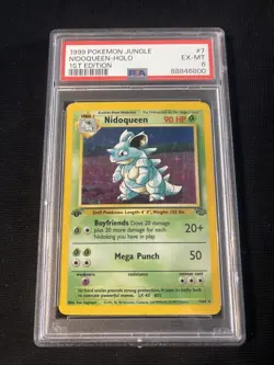1999 POKEMON JUNGLE 1ST EDITION #7 NIDOQUEEN-HOLO PSA 6 - Image 1
