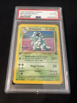1999 POKEMON JUNGLE 1ST EDITION #7 NIDOQUEEN-HOLO PSA 6 - Image 3