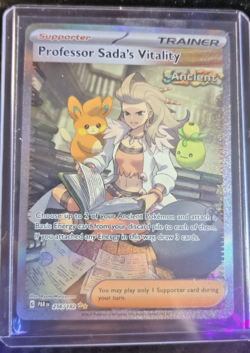 Pokemon Professor Sada's Vitality Full Art Holo Trainer Supporter 256/182 SV04 … - Image 1