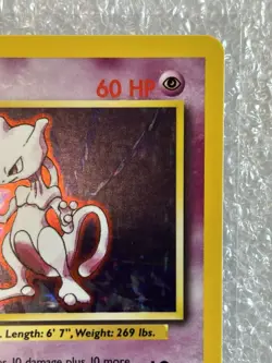 Pokemon TCG Mewtwo Base Set Holo Rare Card 10/102 ✨GEM RAW CARD!!!✨👀 👀 👀 - Image 4