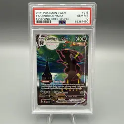 Umbreon VMAX 215/203 Alt Art PSA 10 GEM MINT Moonbreon Evolving Skies Pokemon - Image 1