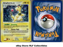 2007 Pokemon, D&P Secret Wonders, #1/132 Ampharos Lv. 52, Holo Rare - Image 1