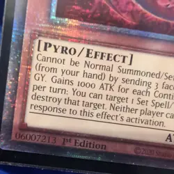 Uria, Lord of Searing Flames MZMU-EN000 Starlight Rare Yugioh Maze of Muertos NM - Image 5