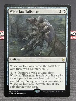 MTG Wishclaw Talisman- DAMAGED -Throne of Eldraine Magic the Gathering Card #110 - Image 1