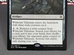 MTG Wishclaw Talisman- DAMAGED -Throne of Eldraine Magic the Gathering Card #110 - Image 4