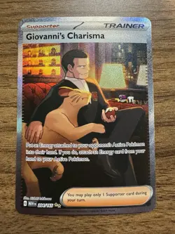 Giovanni's Charisma - 204/165 - Pokemon 151 Special Illustration Rare Card NM - Image 1