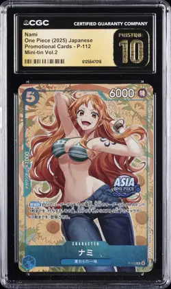 2025 ONE PIECE JPN PROMO CARDS MINI-TIN VOL.2 #P-112 NAMI CGC 10 PRISTINE - Image 1