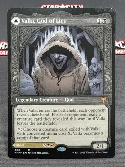 MTG Valki, God of Lies- DAMAGED -Kaldheim Magic the Gathering Card #308 - Image 1