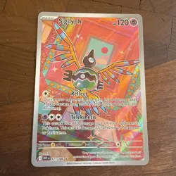 Sigilyph 121/086 Illustration Rare IR White Flare Pokemon TCG Card NM - Image 1
