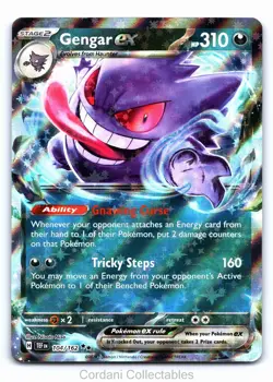 Gengar EX 104/162 - Temporal Forces - Pokemon Card - Near Mint - Image 1