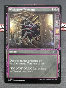 MTG Withering Torment- DAMAGED -Duskmourn: House of Horror Magic Card #313 - Image 1