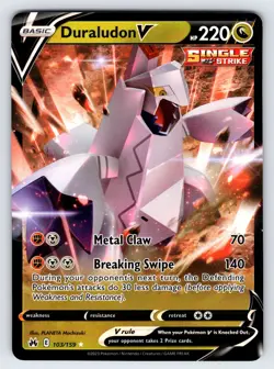 Duraludon V 103/159 2023 Crown Zenith Pokemon Card TCG Ultra Rare Holo - Nm - Image 1