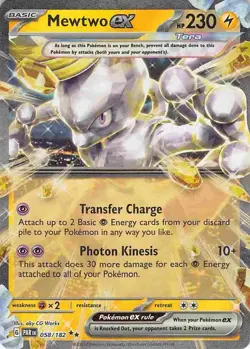 Mewtwo ex 058/182 Paradox Rift - Double Rare Holo Card - Pokemon TCG NM - Image 1