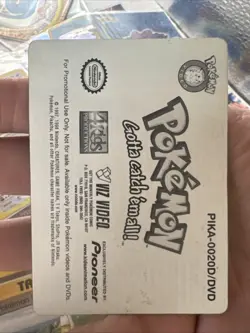 Pokemon Ash Ketchum Pioneer Viz Video Promo Card Lenticular PIKA-0020D/DVD - Image 3