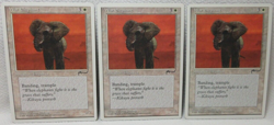 WAR ELEPHANT X3 MAGIC THE GATHERING CHRONICLES VTG Trading Card #360 - Image 1